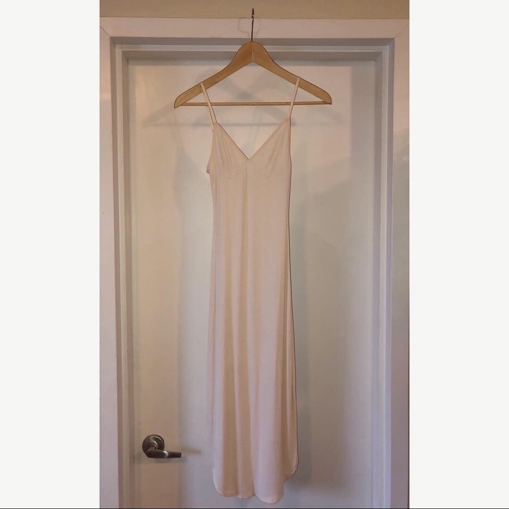 American Apparel Ribbed Slim Fit Long Jersey Dress